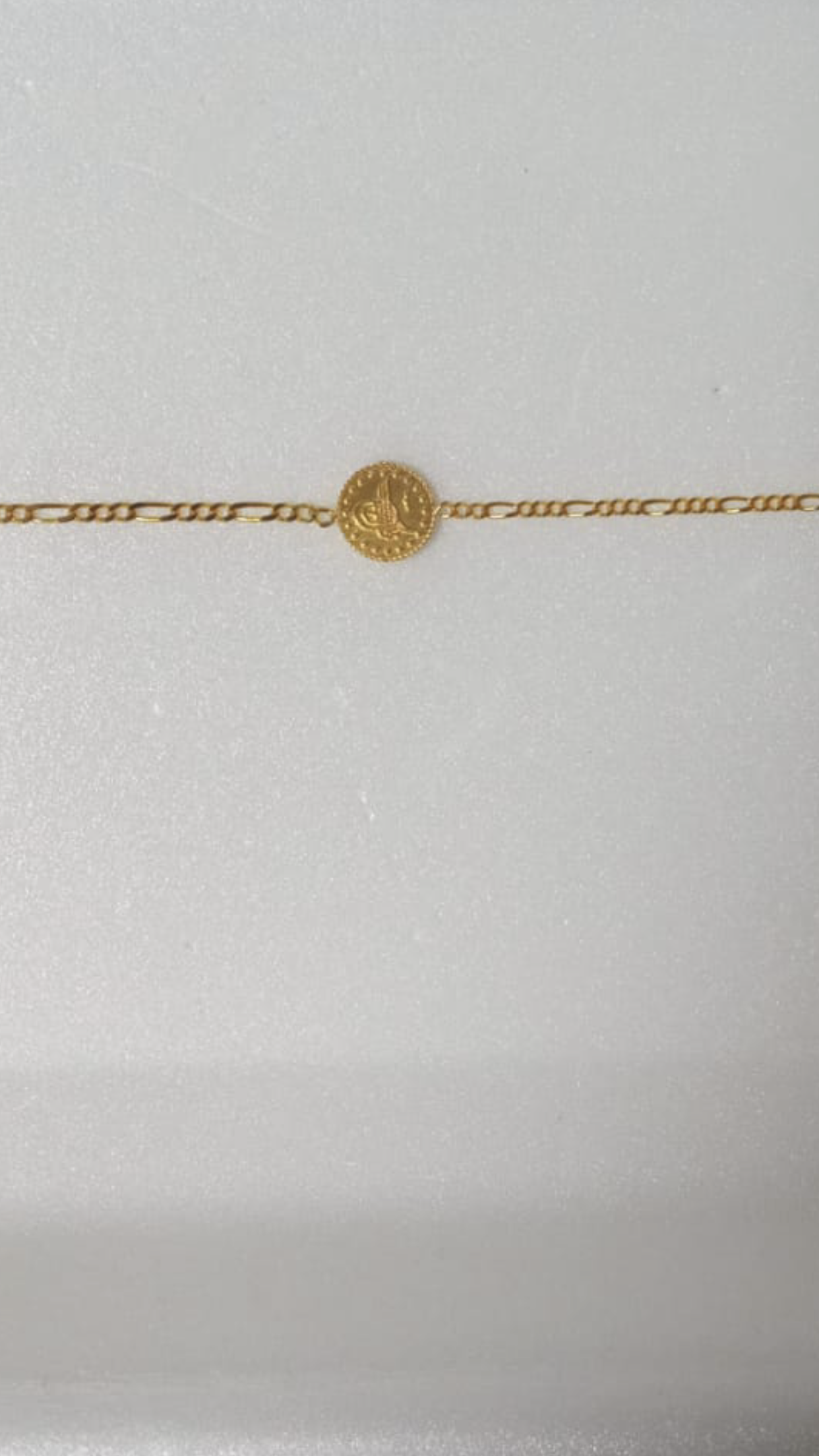 FİGARO ZİNCİRİ ORTA BOY TUGRALI  BİLEKLİK