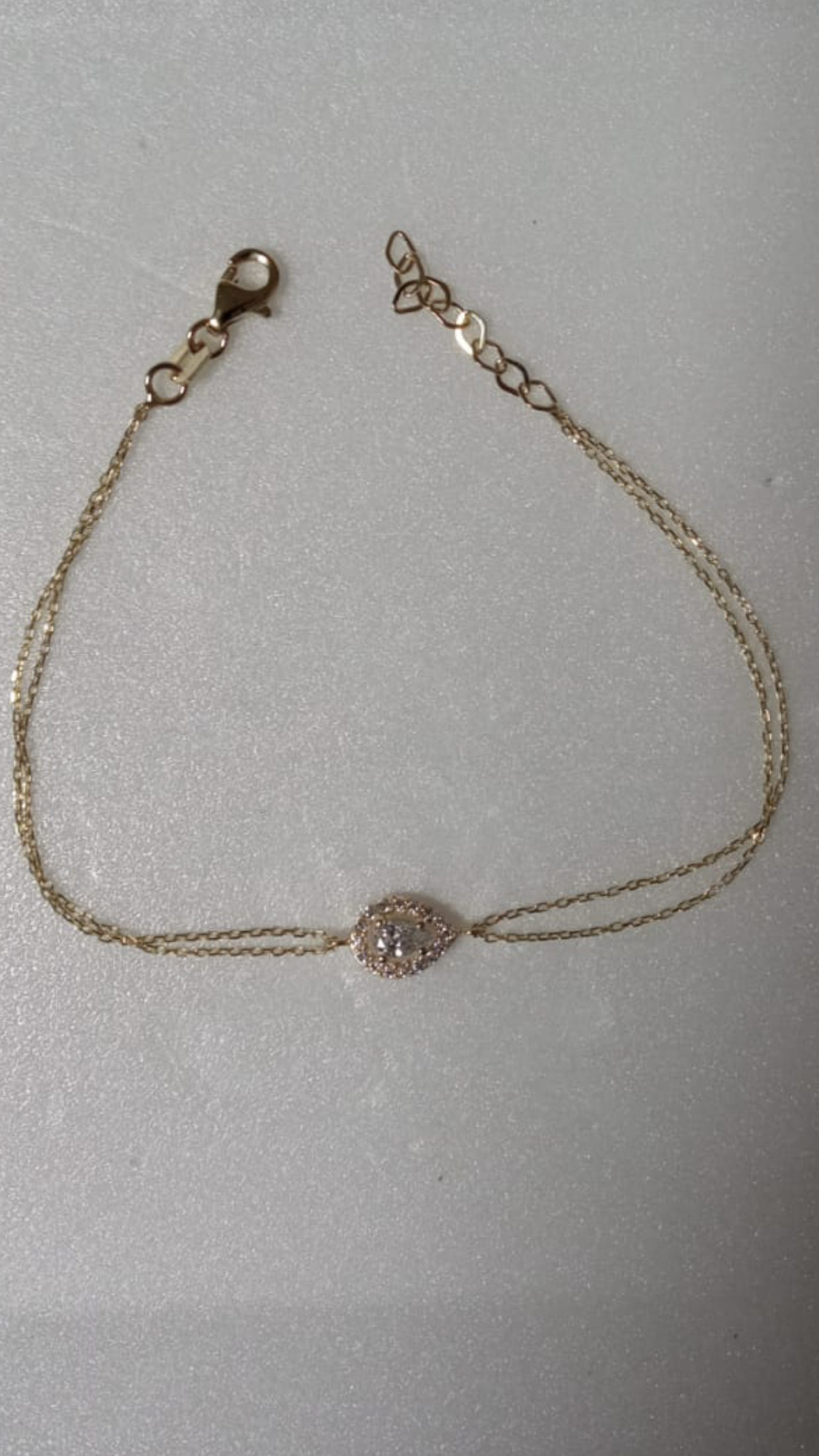 KÜCÜK BOY BEYAZ DAMLA TAŞLI TEKTAŞ BİLEKLİK