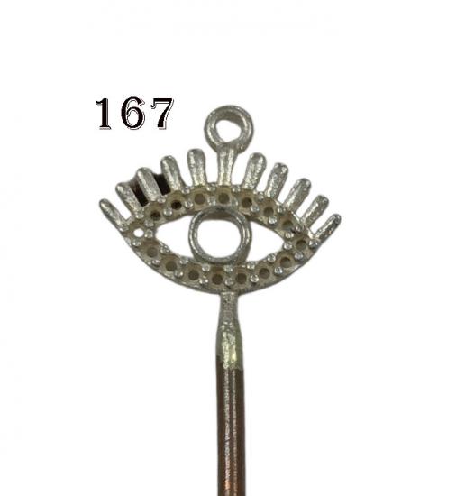 TAŞLI KİRPİKLİ GÖZ KOLYE 