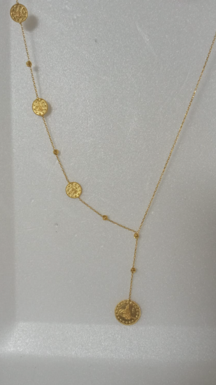 DÖRTLÜ DORİKALI SALLANTILI TUGRA KOLYE