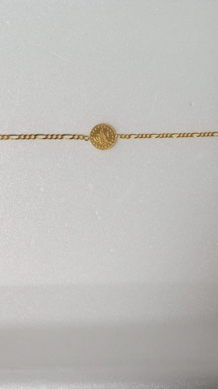 FİGARO ZİNCİRİ ORTA BOY TUGRALI  BİLEKLİK