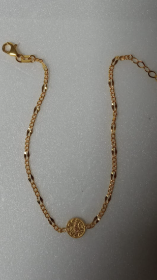 KÜCÜK BOY TUGRALI DİZAYN FİGARO ZİNCİR BİLEKLİK